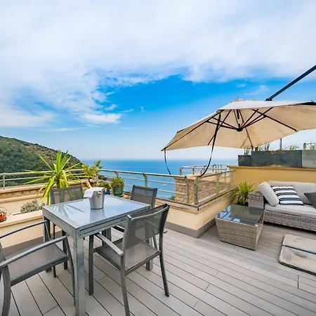 Duplex - Terrasse Vue & Jacuzzi - Parking - Du Apartamento Èze